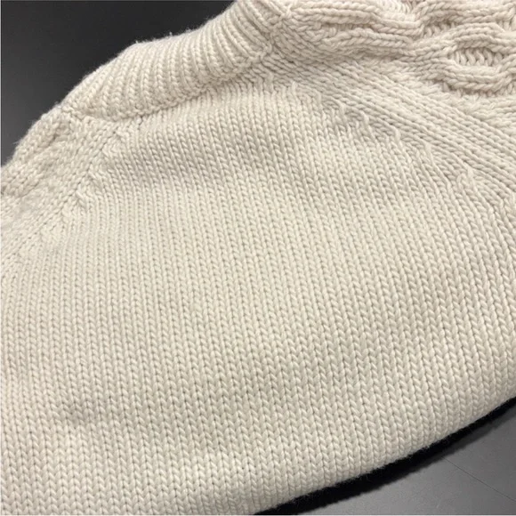 H&M White Cable Knit Turtleneck Sweater - Picture 8 of 9
